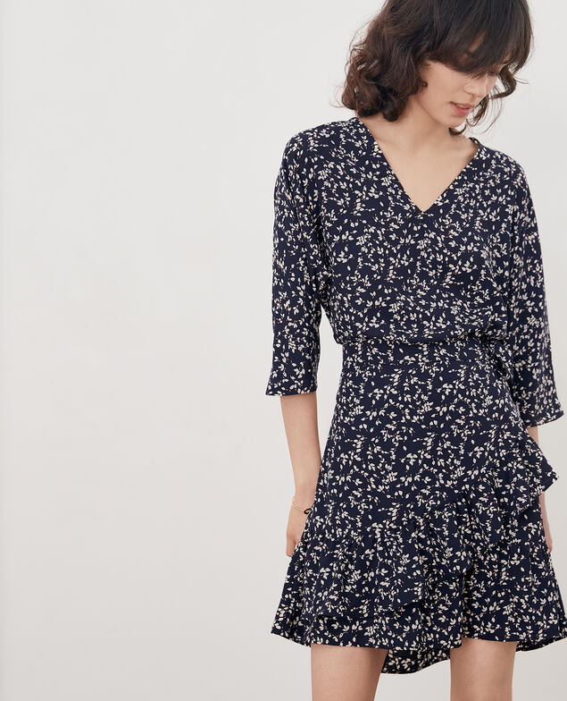 Vestido estampado con escote cruzado Canopee marine