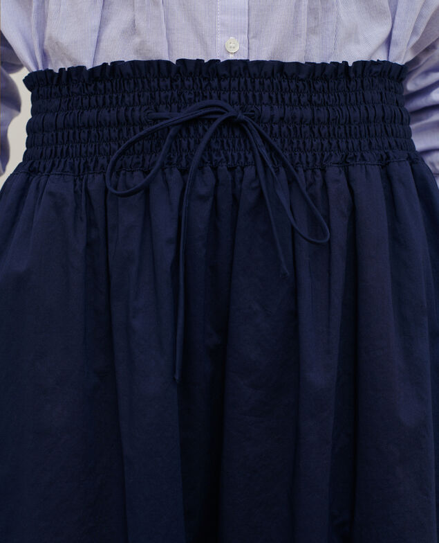 Falda larga de algodón 68 blue