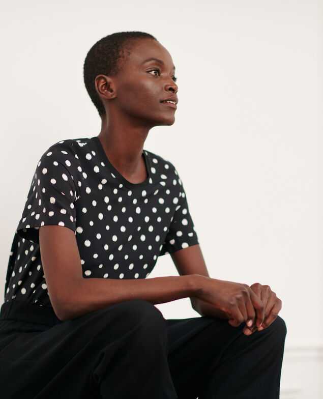 Camiseta con estampado de lunares 95 print black
