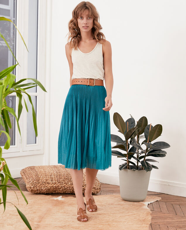 Falda plisada Pacific green
