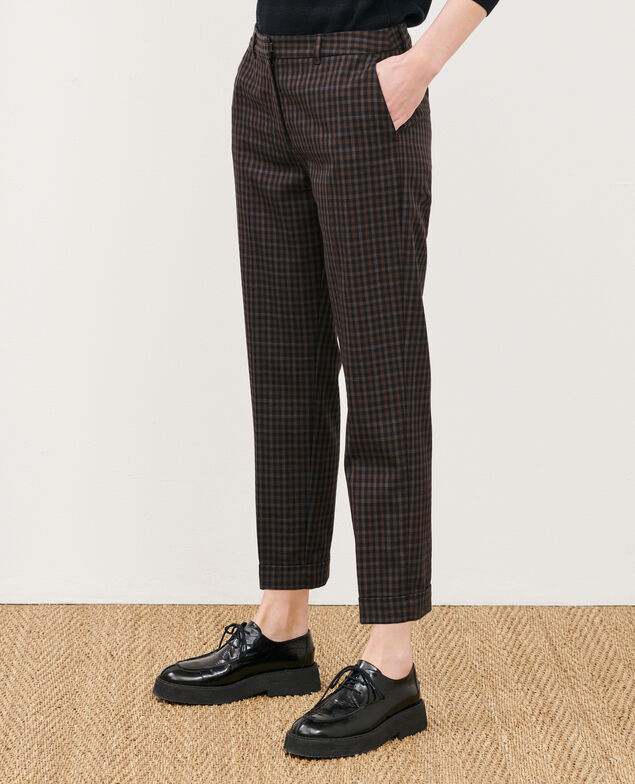 MARGUERITE - Pantalón cigarette 8865 34 brown check