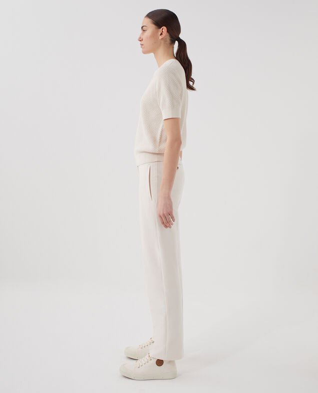Jersey con manga corta de algodón U010 off white