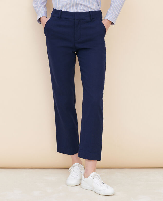 MARGUERITE - Pantalón cigarette Maritime blue