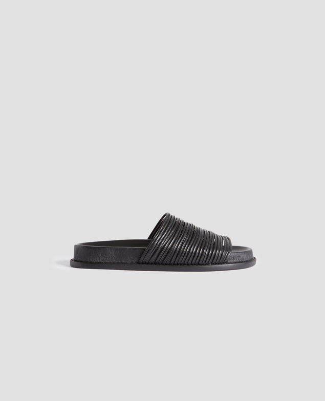 Sandalias planas de piel H091 black beauty