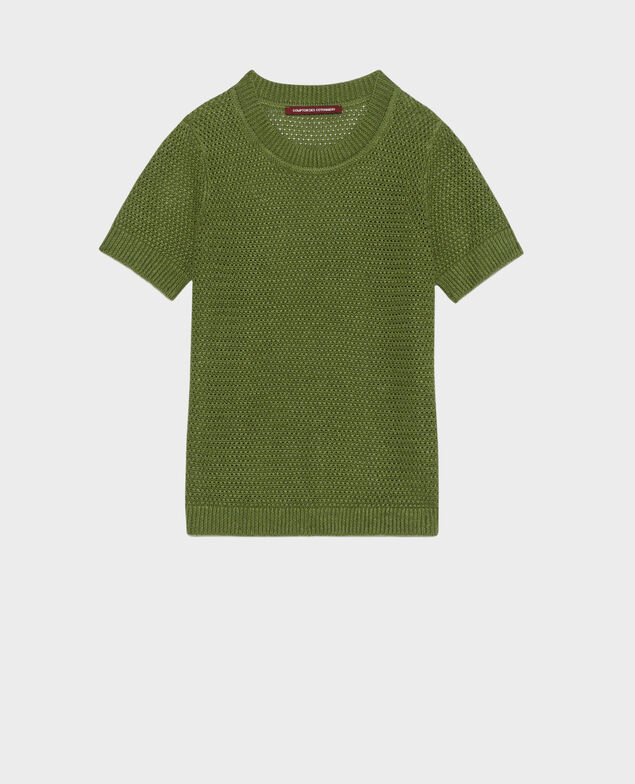 Jersey de lino con manga corta 52 green
