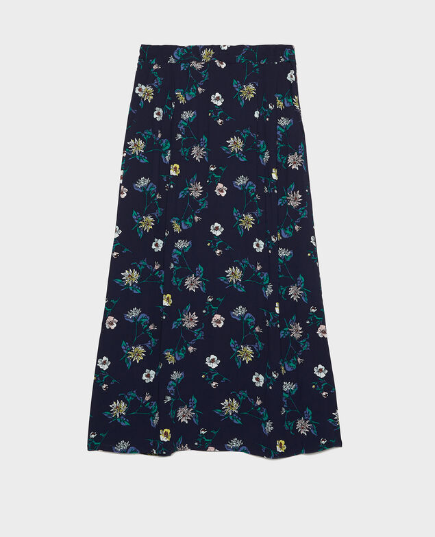 Falda de talle alto Herbier maritime maize