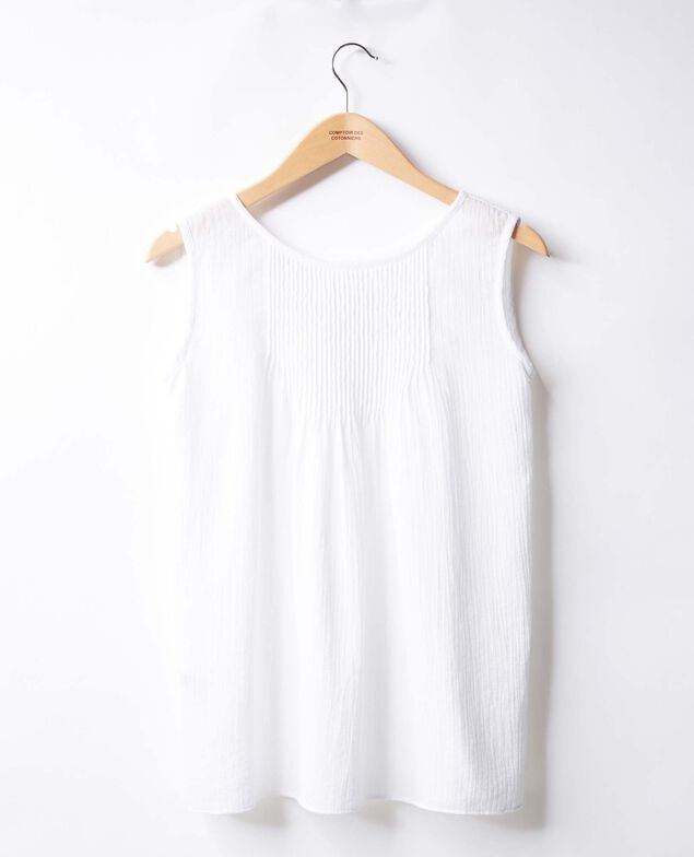 Blusa efecto arrugado Blanc