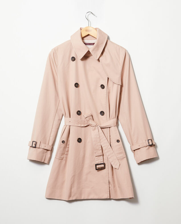 Trench atemporal Pink beige