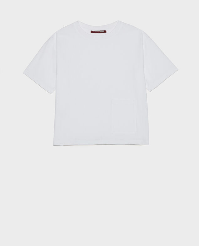 Camiseta oversize de algodón mercerizado Optical white