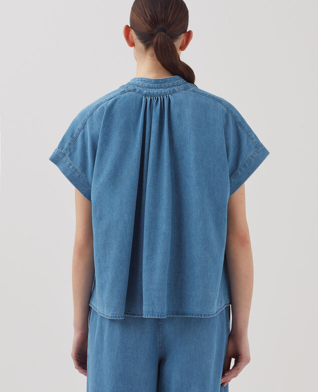 Camisa oversize de algodón J630 blue wash