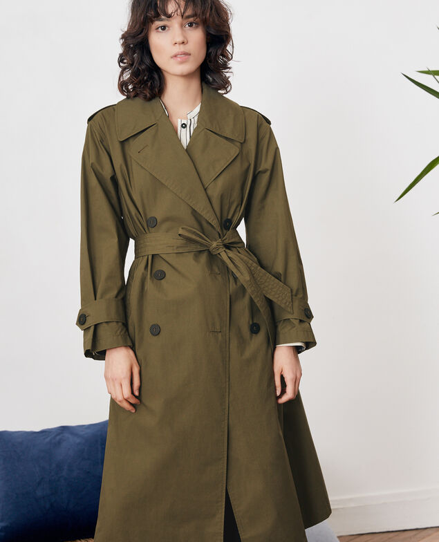 Trench corte amplio Dark kaki