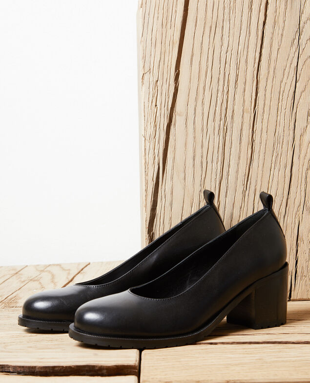 Zapatos salón de piel Noir