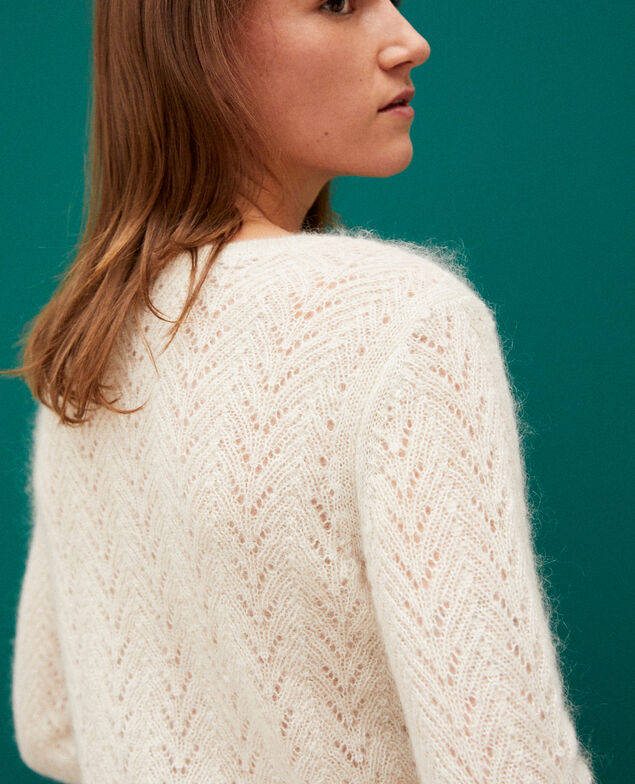 Jersey con mohair y lúrex Off white