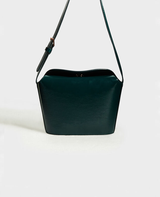  Bolso de cuero con bandolera corta Rain forest