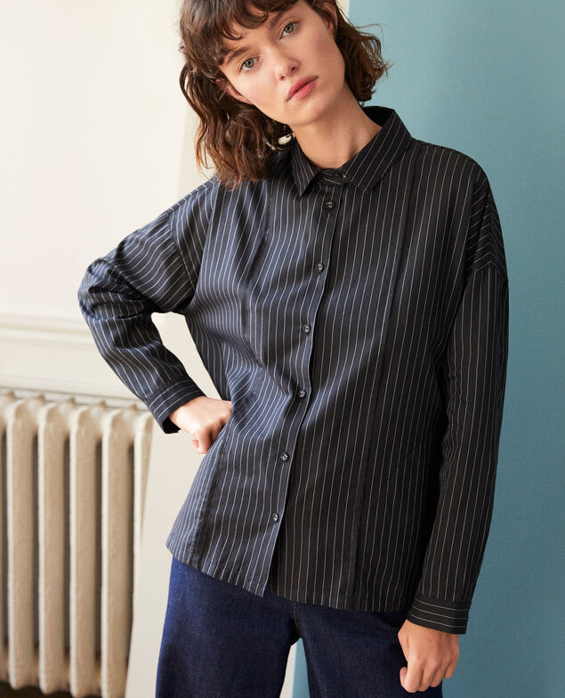 Camisa de corte recto Noir