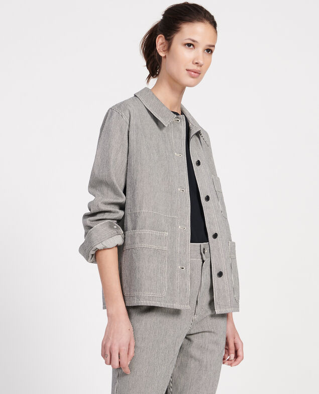 Chaqueta de trabajo de algodón Denim stripes