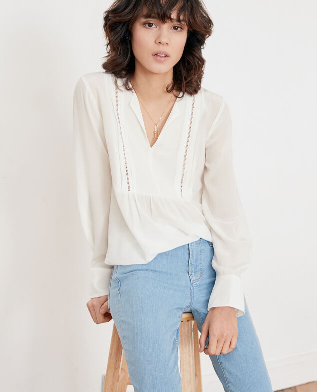 Blusa de seda Off white