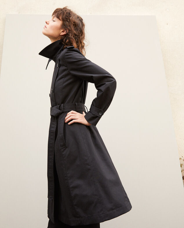 Trench de longitud media Negro