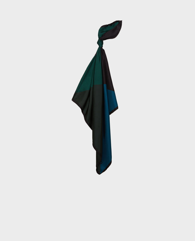 Foulard carré de soie multicolore Scarab