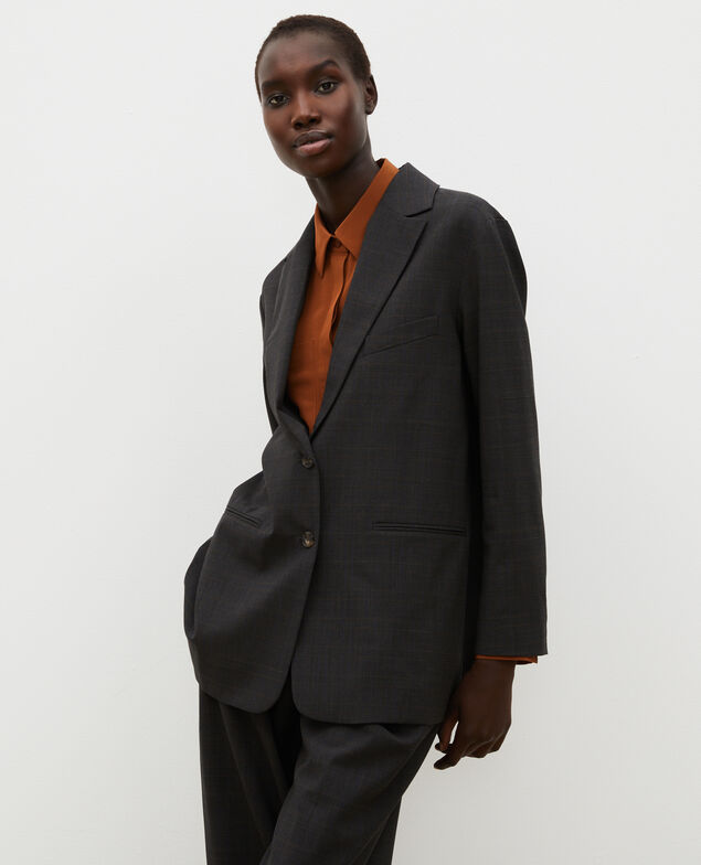 Blazer masculino de lana príncipe de Gales Check-wool-pattern-tailoring