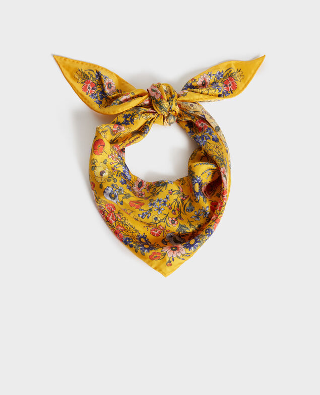 Fular con forma diamante de seda Spectra yellow