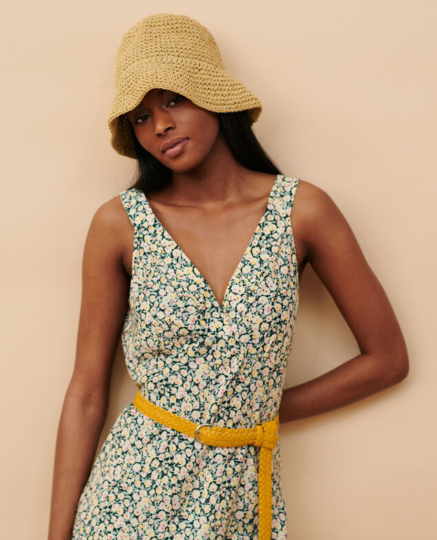 Vestido largo estampado 7302c 119 print yellow