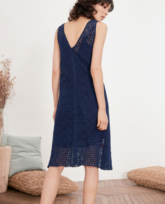 Vestido de encaje Navy