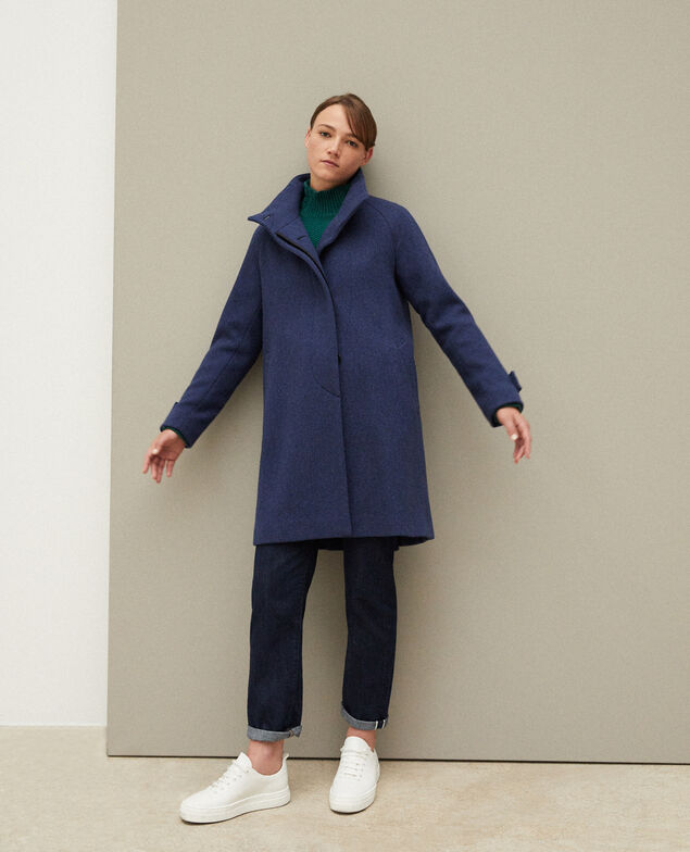Abrigo con cuello subido Peacoat