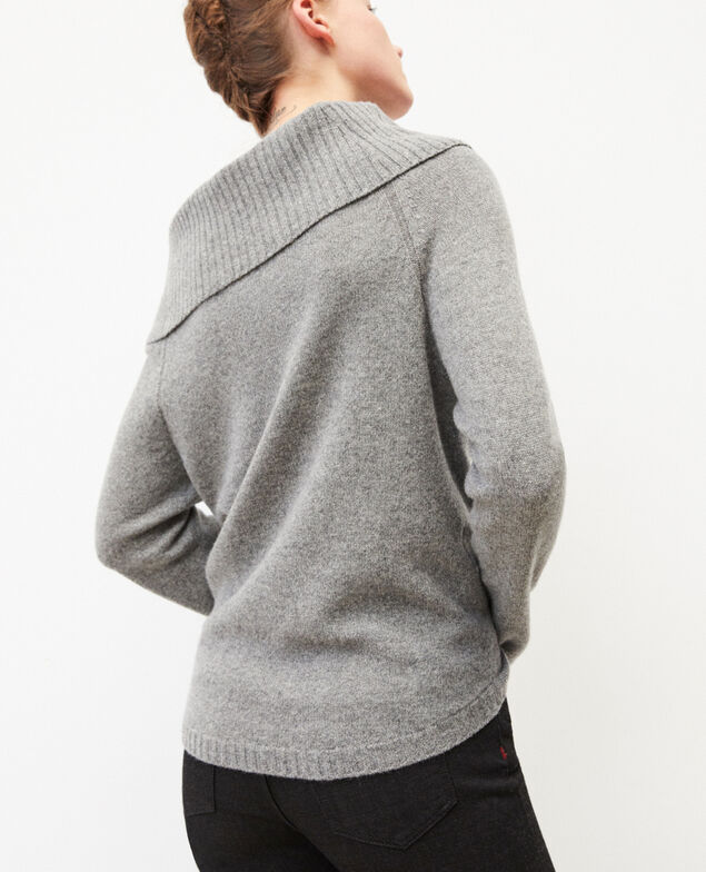Jersey con detalles de trenzas Gris