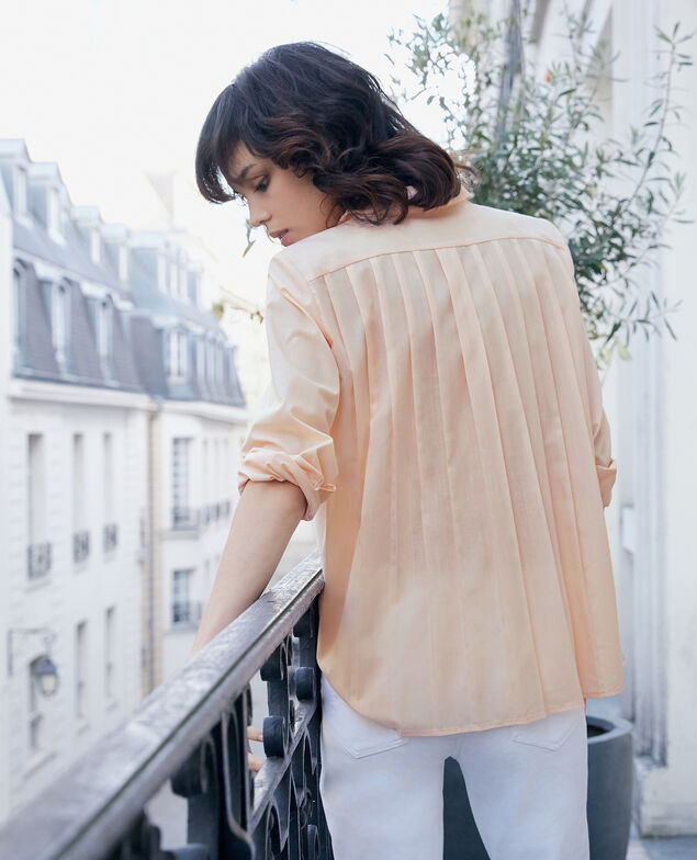 Camisa con espalda plisada Nude