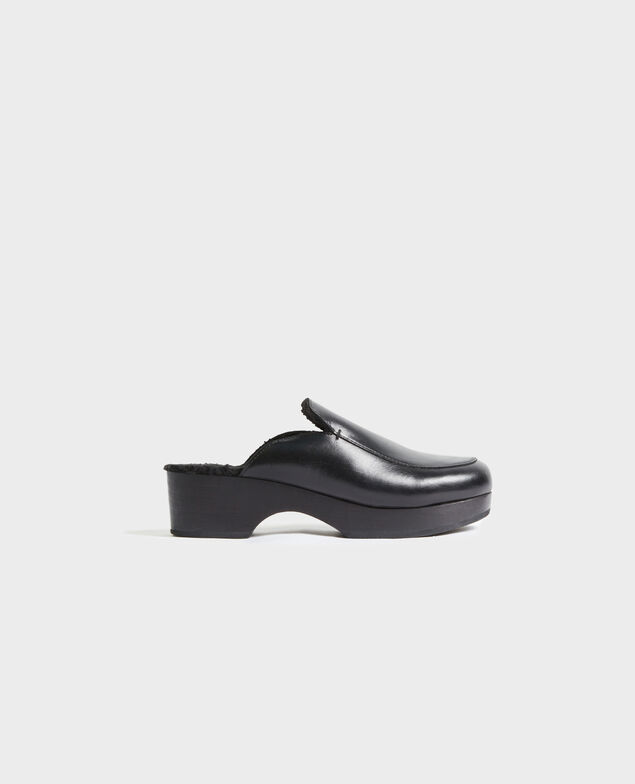 Zuecos de cuero Black beauty