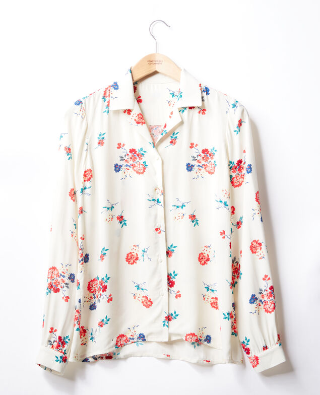 Camisa con cuello estilo pijama Blanco