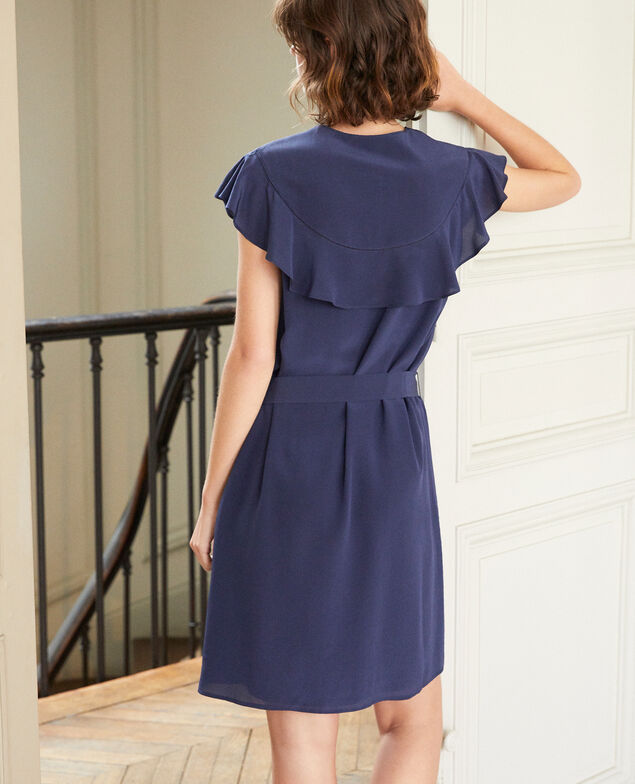 Vestido con volantes Azul