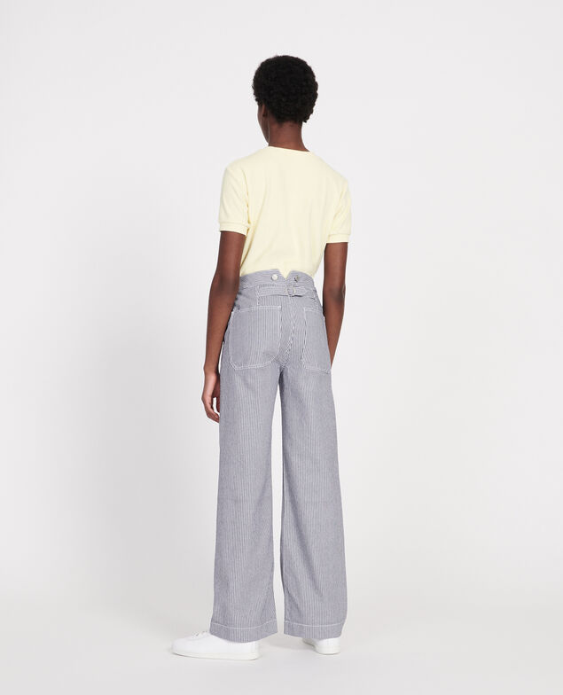 Jean wild leg Denim stripes
