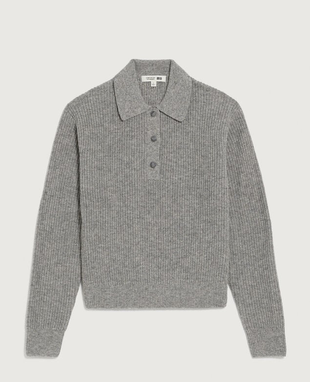 Jersey con cuello polo U020 light gray