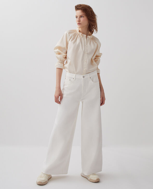 JEANETTE - Jeans anchos H003 white
