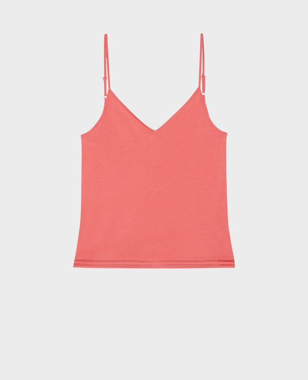 Camiseta de tirantes de algodón mezclado 18 wine
