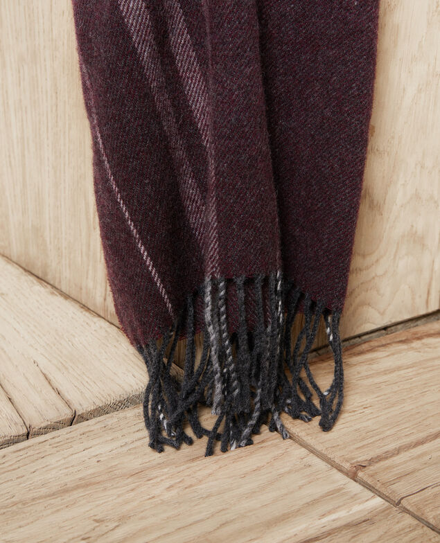 Bufanda estampado escocés Burgundy