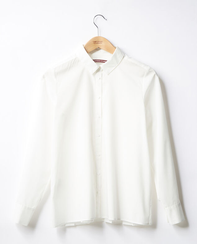 Camisa con espalda plisada Blanc