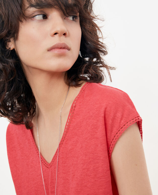 Camiseta de lino Ultra pink