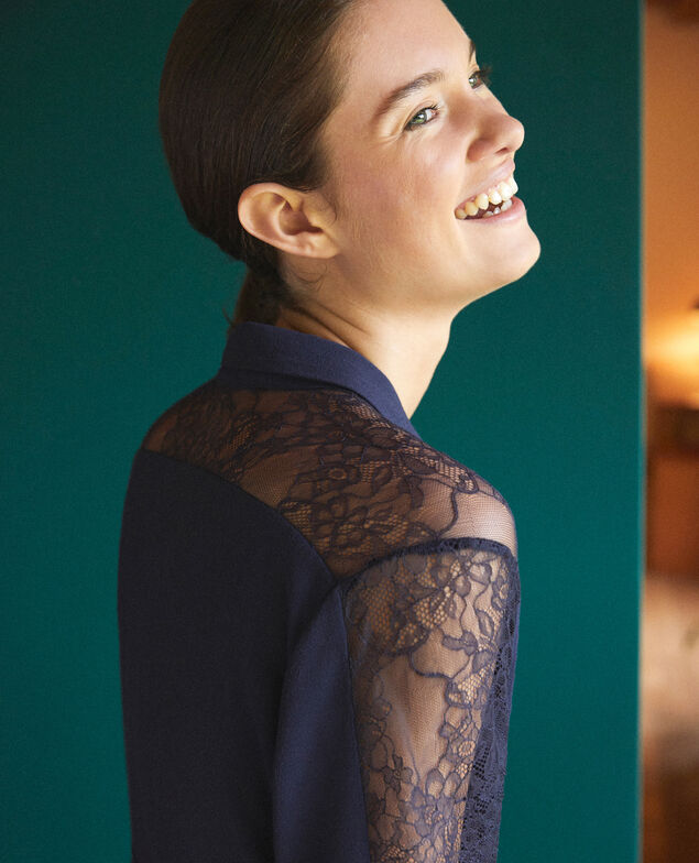 Vestido con encaje Azul