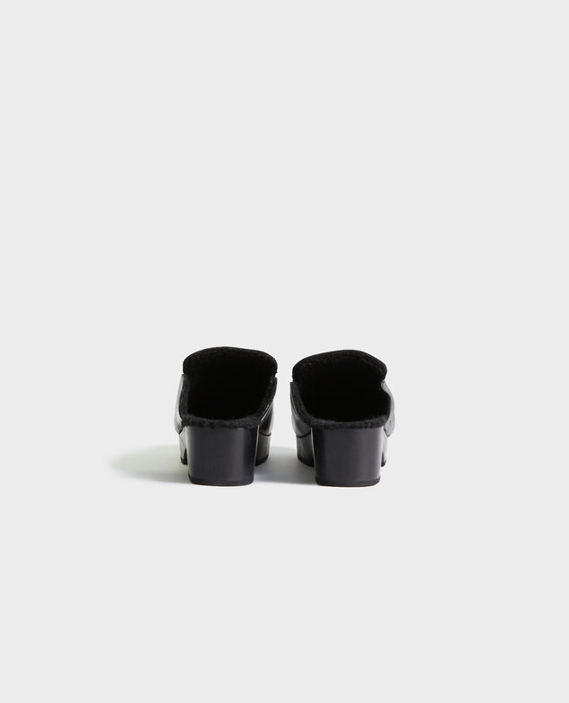 Zuecos de cuero Black beauty