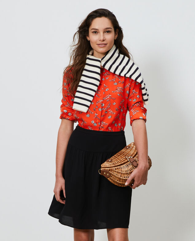 Falda corta fluida Black beauty