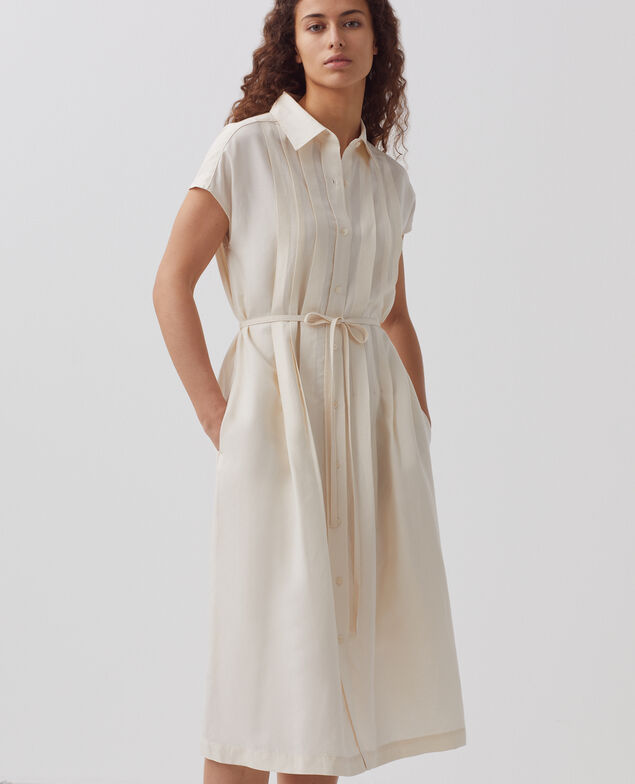 Vestido camisero H011 eggnog