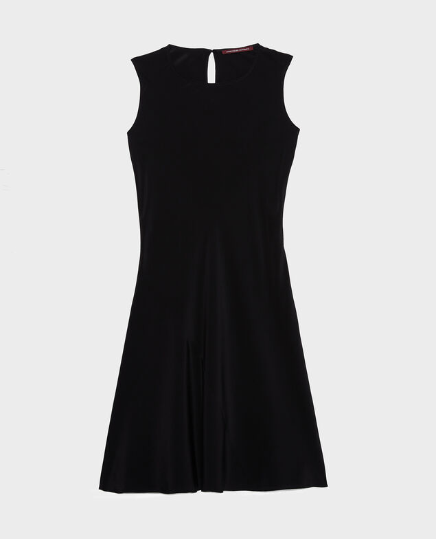 Vestido de seda sin mangas cortado al bies. Black beauty