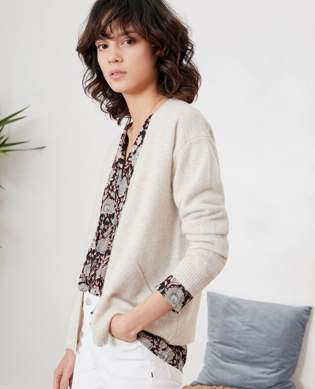 Blusa de seda estampada Darjeeling black