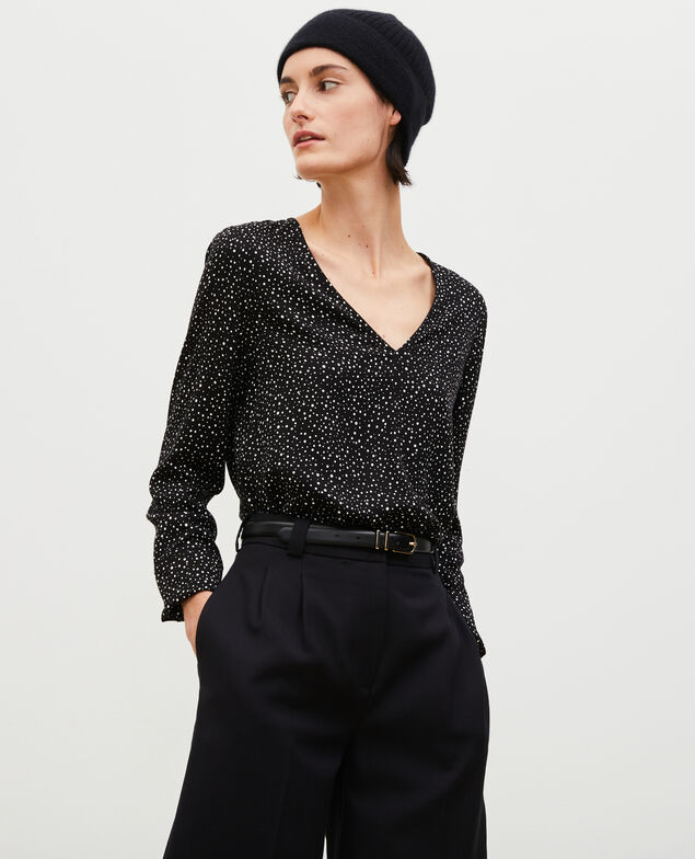 Top estampado de manga larga Print constellation black