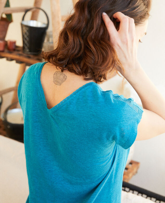 T-shirt en lin Ocean depth