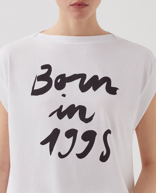 Camiseta corte caja de algodón J000 white base 95