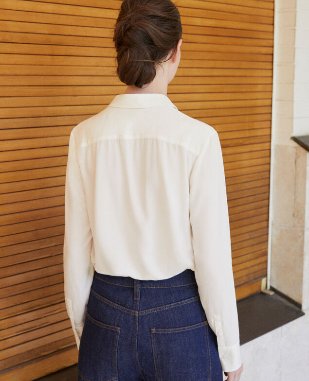Camisa de corte recto Off white